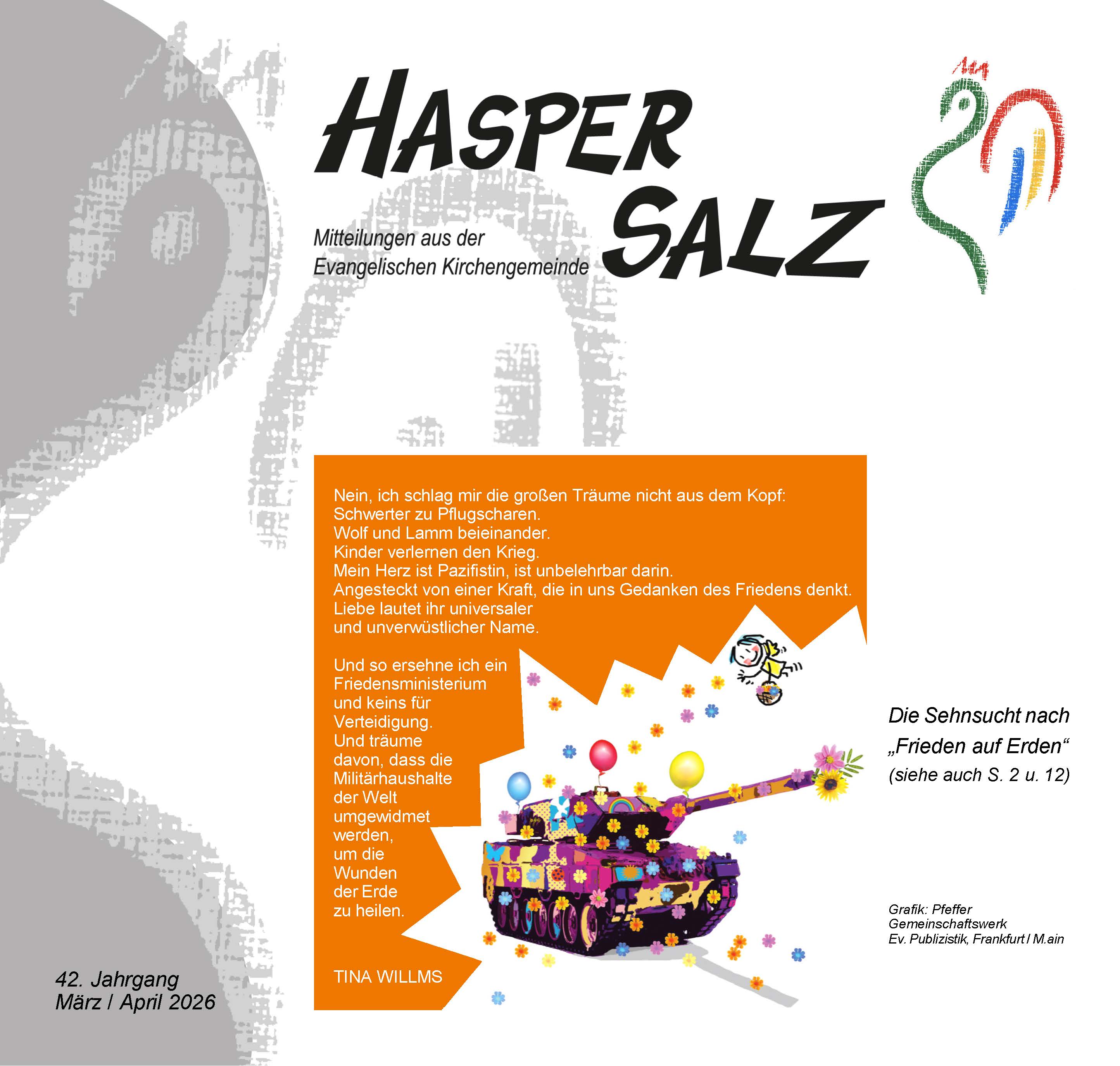 Titelseite des Gemeindebriefs "Hasper Salz" 