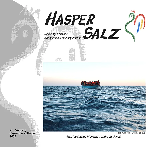 Titelseite des Gemeindebriefs "Hasper Salz" Juli/August 2025.