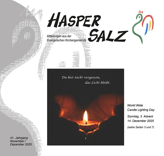 Titelseite des Gemeindebriefs "Hasper Salz" Juli/August 2025.