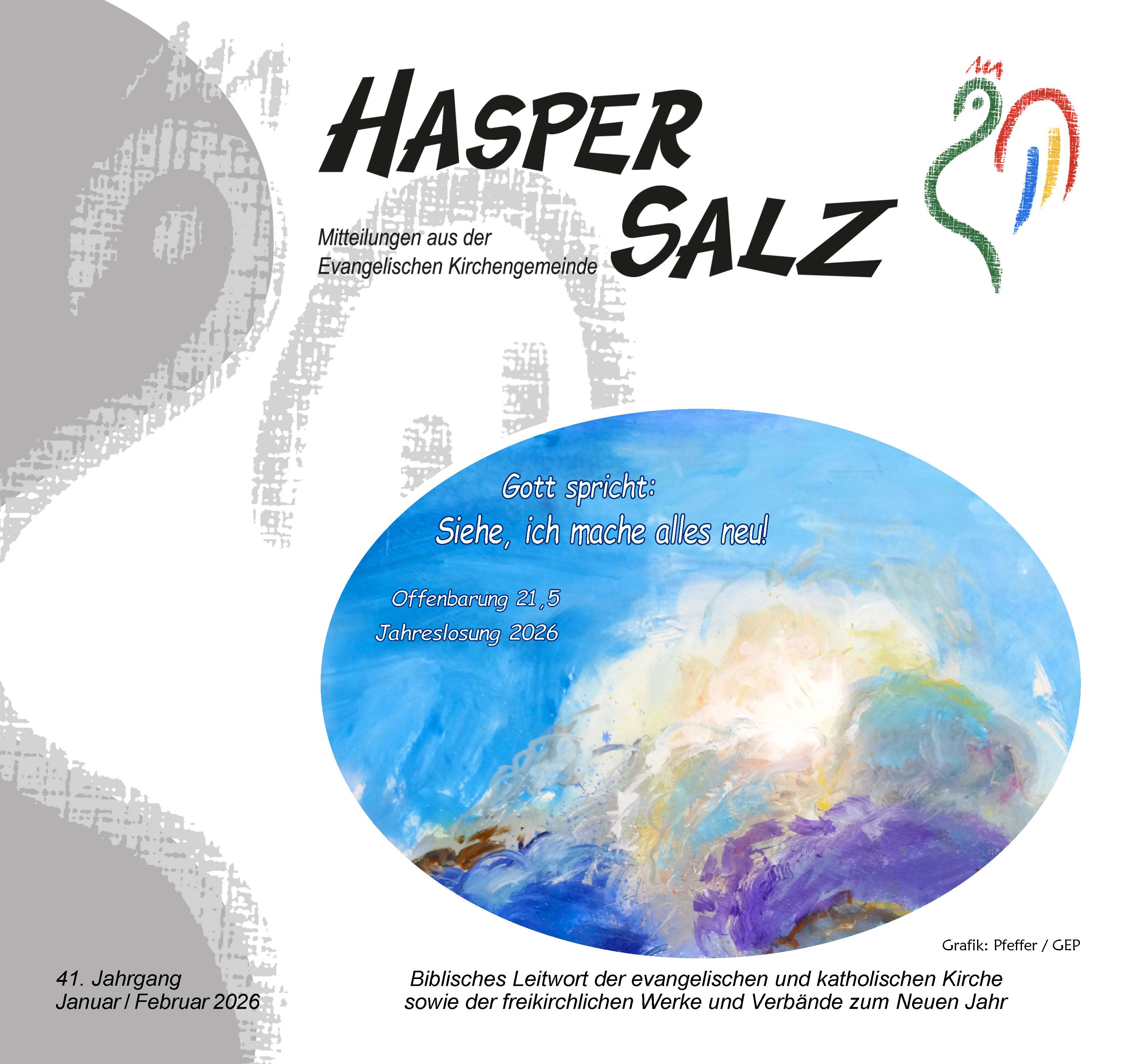 Titelseite des Gemeindebriefs "Hasper Salz" 